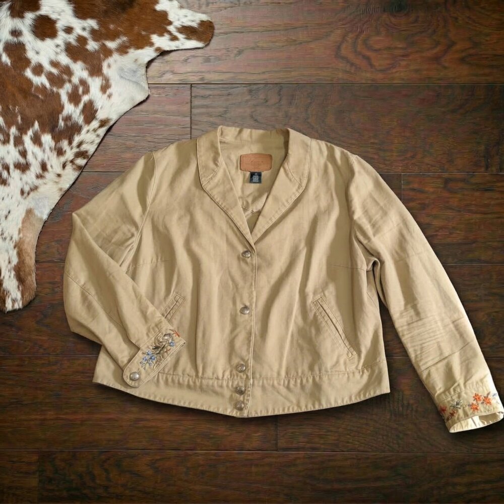 Vintage 1990s Lauren Ralph Lauren Floral Embroidered Jacket